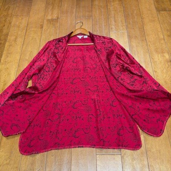 Vintage Dorman Womens 100% Silk Asian Design Button Blouse Top Size XL Lagenlook - Picture 9 of 9